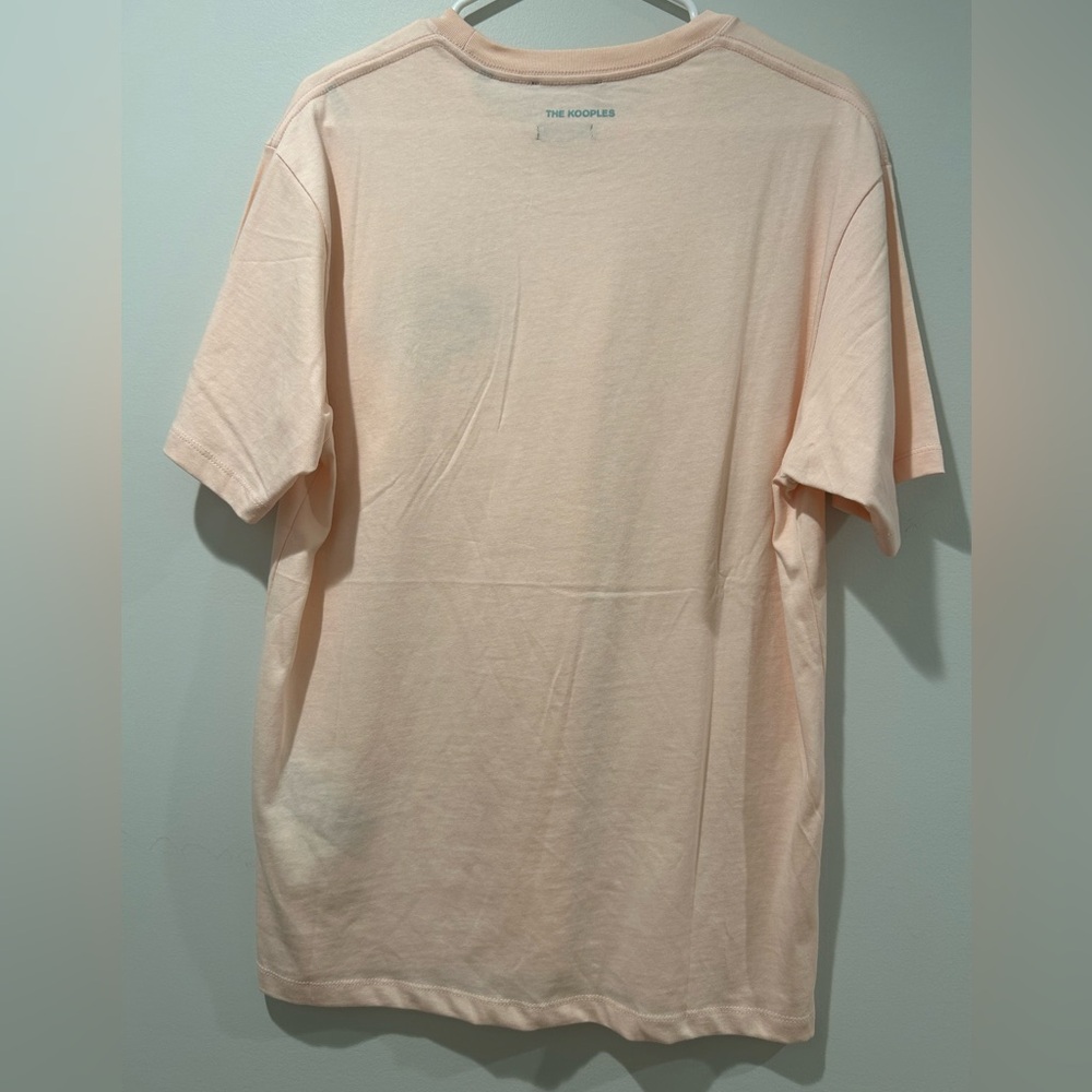 The Kooples 100% Cotton Pink Embroidered Skull T-Shirt Size L - Picture 7 of 9